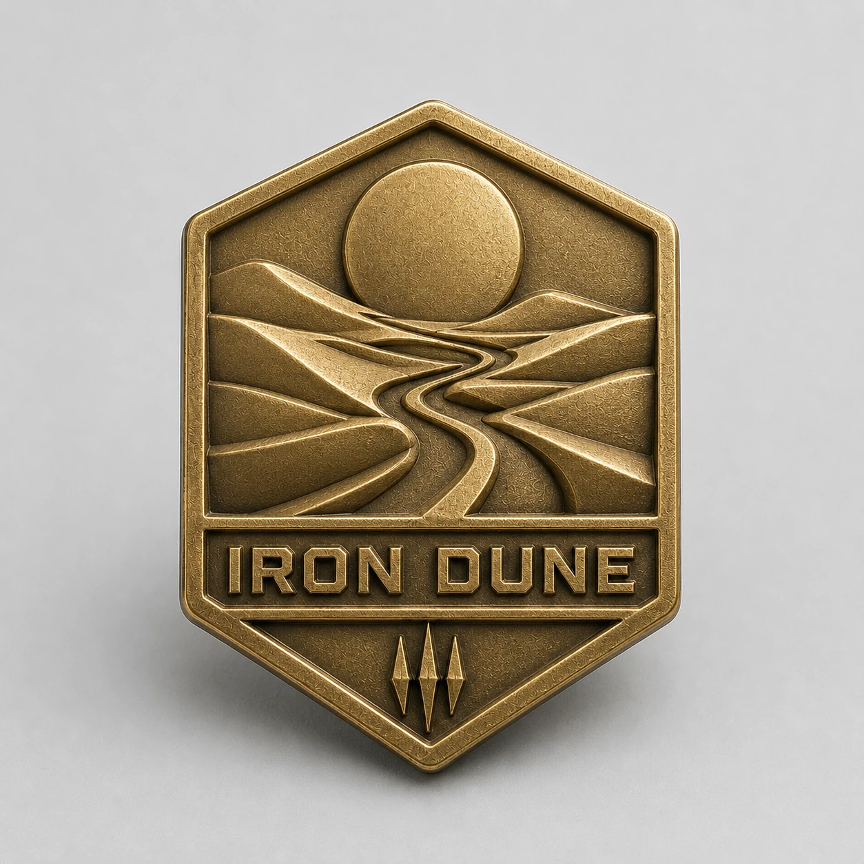 Illustrative 3d cast lapel pin design
