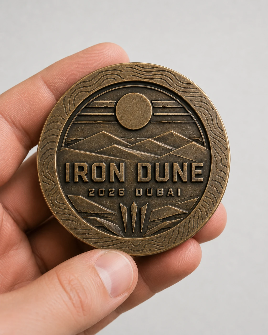 Illustrative custom commemorative coin design