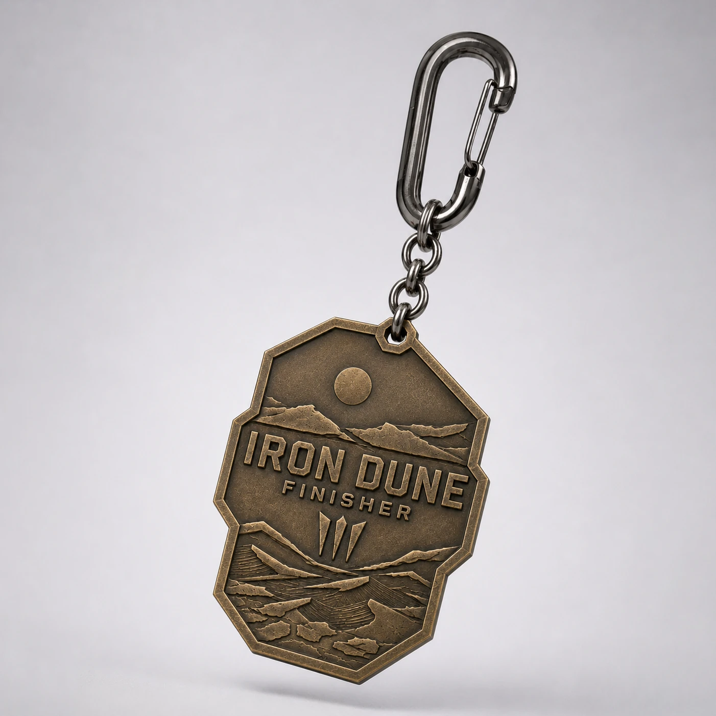 Illustrative custom metal keychain design