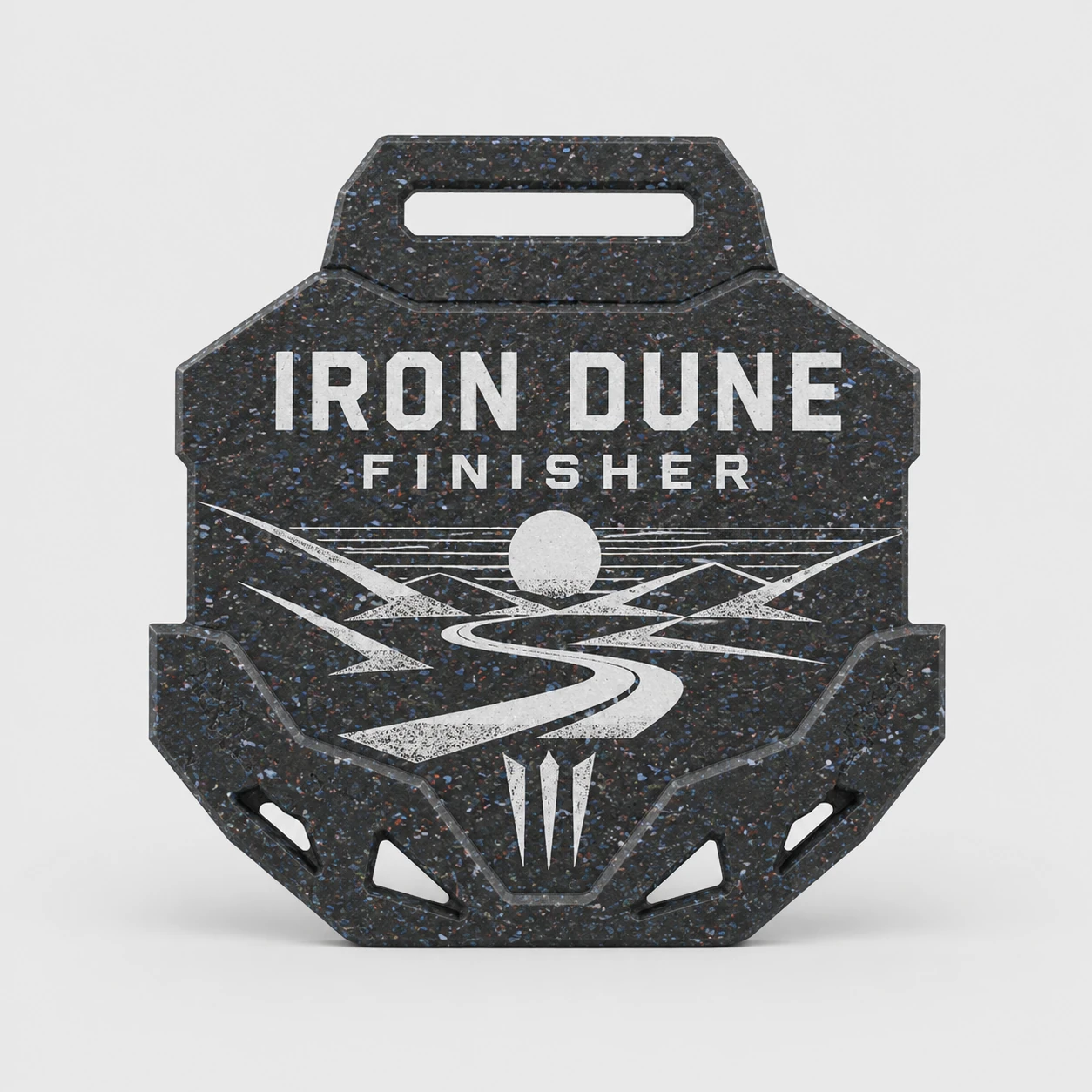 Illustrative recycled plastic medal design
