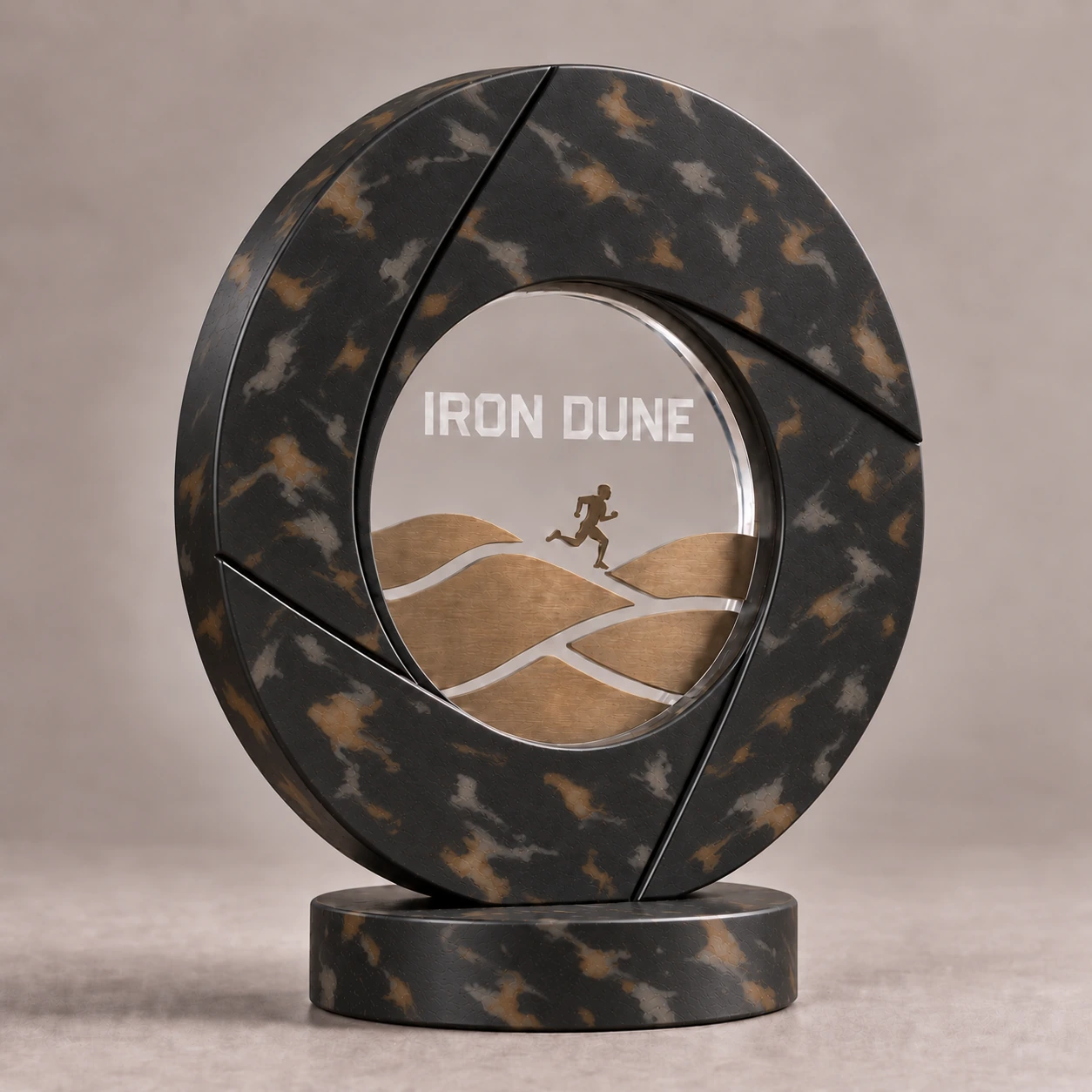 Illustrative sustainable award trophy design